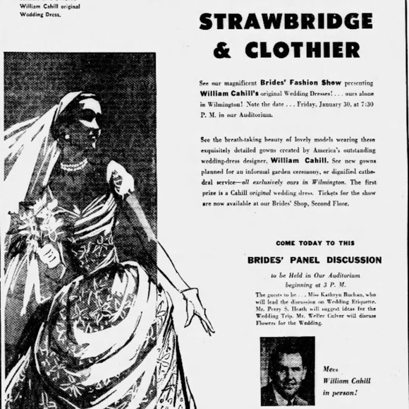 William Cahill Vintage 50s Ivory Lace Short Sleeve Tea Length Midi Wedding Dress - Picture 11 of 12